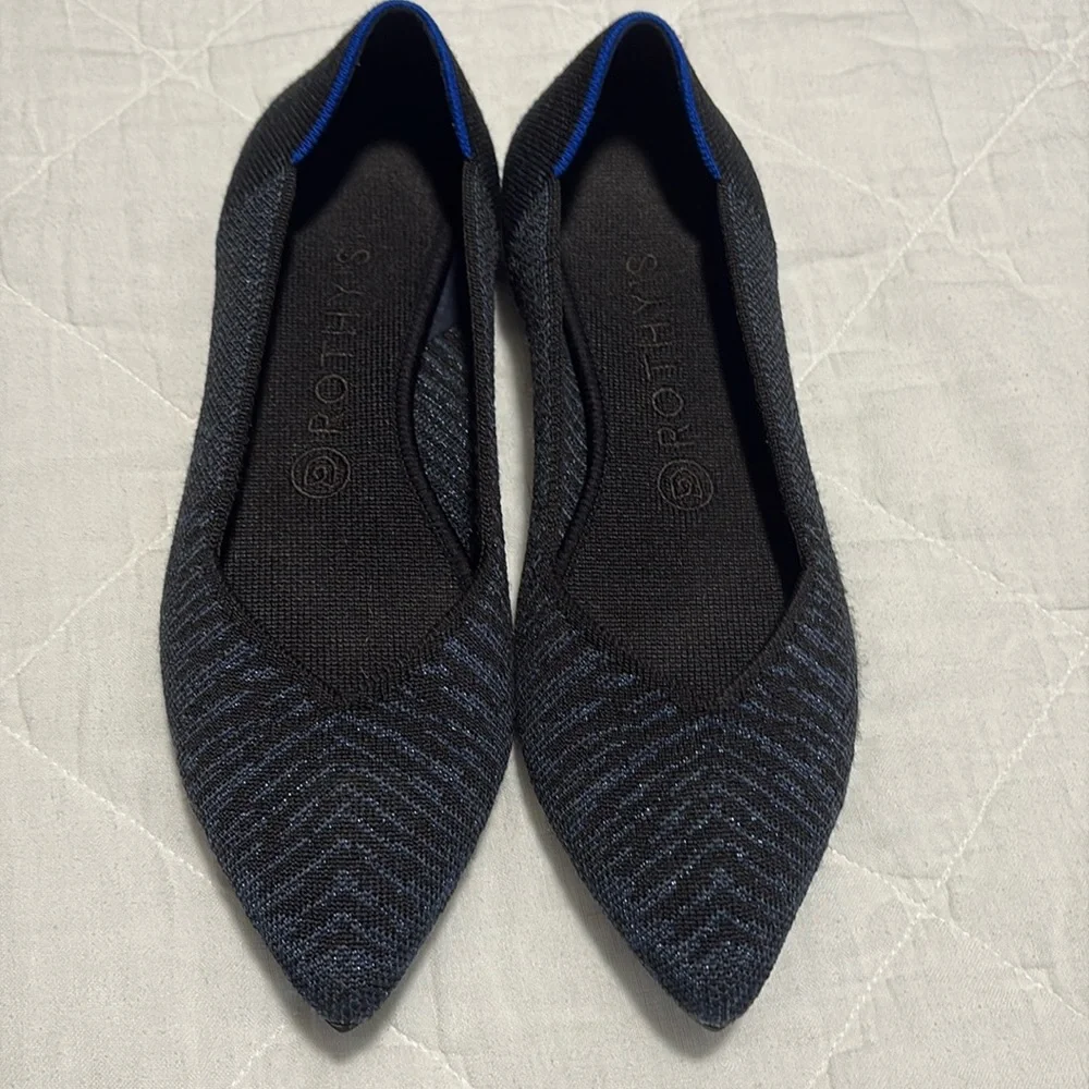 Rothy's The Point Midnight Metallic Zebra - Picture 8 of 14
